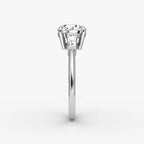 The Tapered Baguette Three Stone Round Brilliant Yellow Gold Engagement Ring