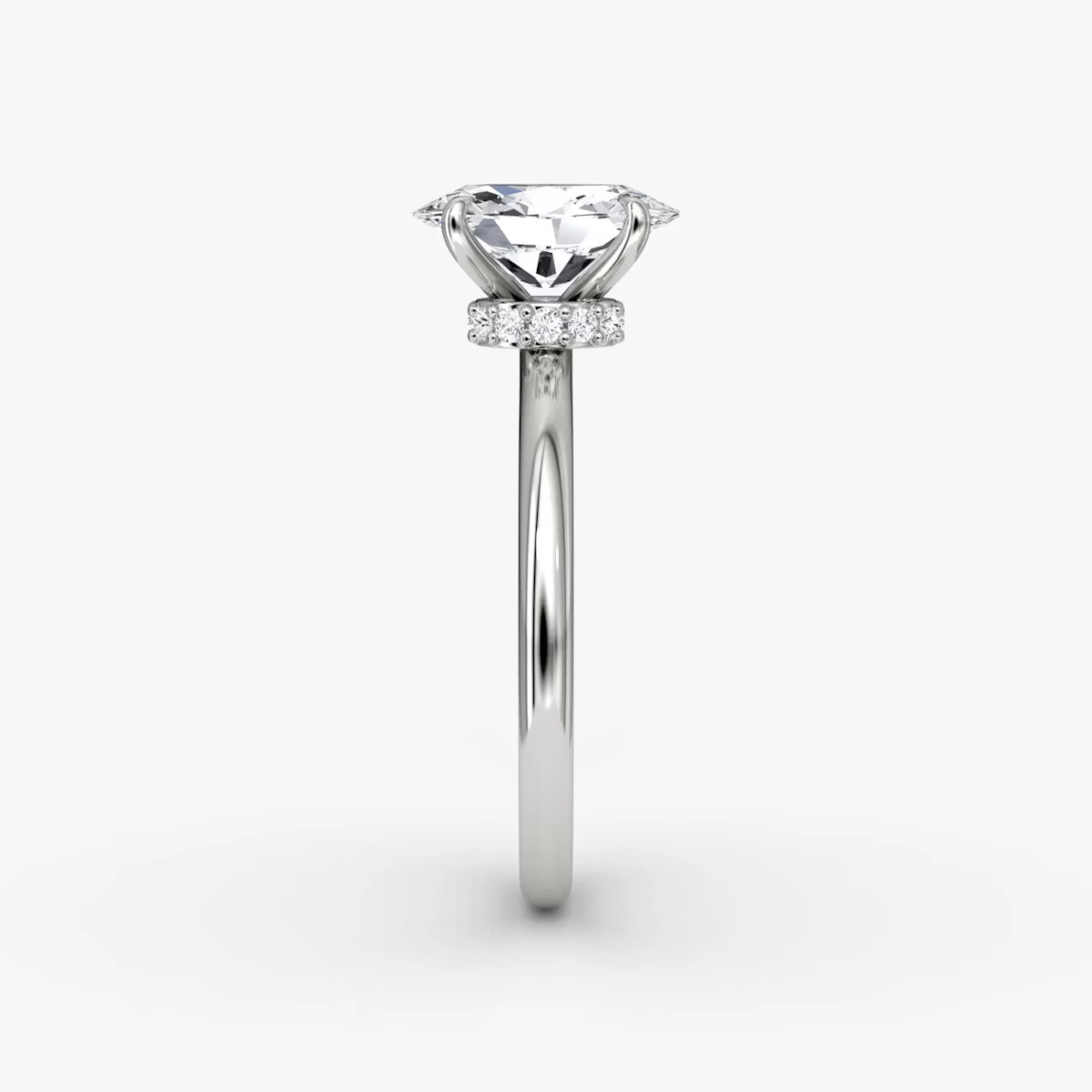 The Veiled Halo Oval Yellow Gold Engagement Ring