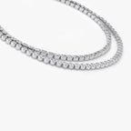 Celestial Double Strand Tennis Necklace
