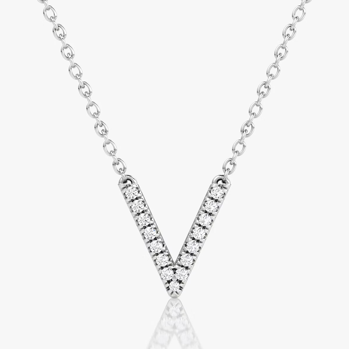 Emari V Pavé Necklace