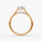 The Pavé Bridge Radiant Yellow Gold Engagement Ring