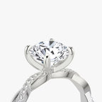 The Twisted Classic Round Brilliant White Gold Engagement Ring
