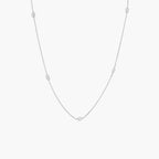Knife-Edge Bezel Station Necklace