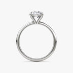 The Petite 4-Prong Solitaire Oval Yellow Gold Engagement Ring