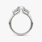 The Five Stone Heirloom Emerald White Gold Engagement Ring