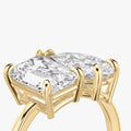 The Toi et Moi Emerald and Pear Yellow Gold Engagement Ring