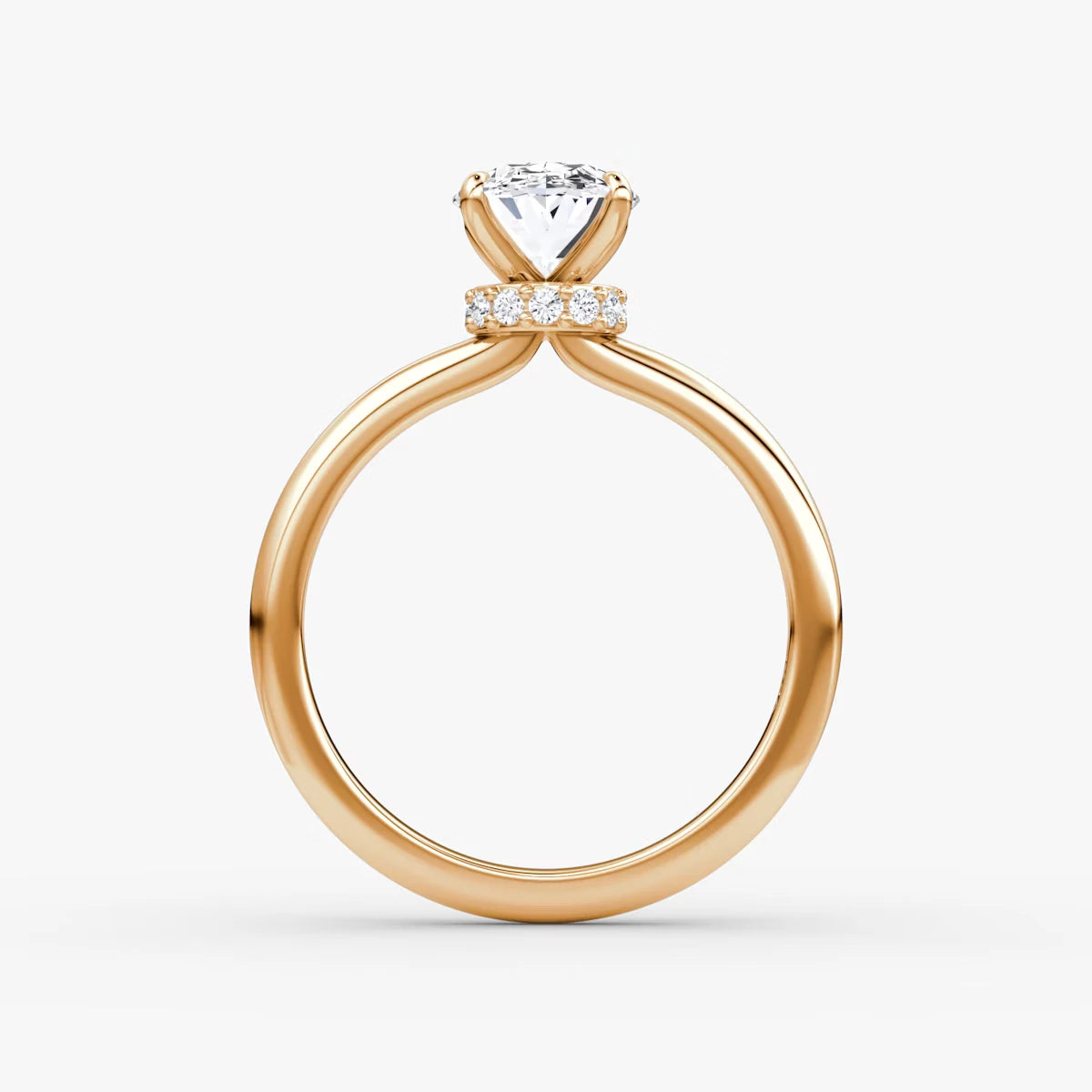 The Veiled Halo Oval Yellow Gold Engagement Ring