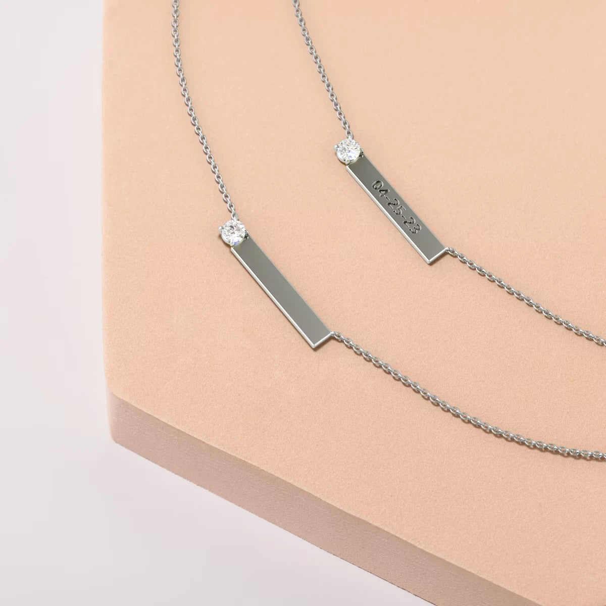 Solitaire Bar Necklace