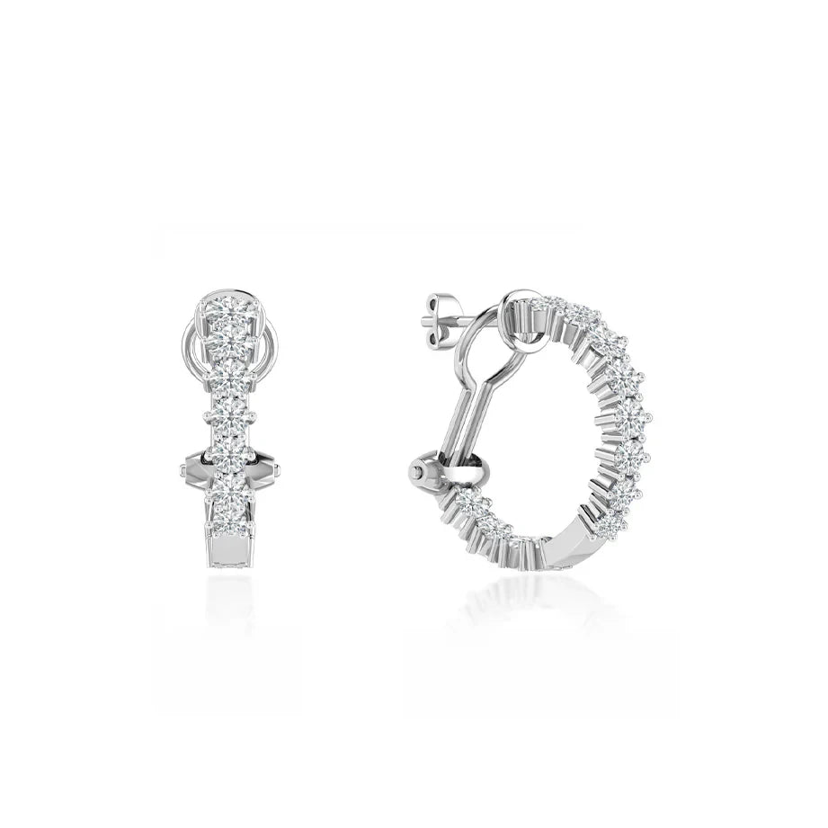 Lumina Lab Diamond Earrings in 18k White Gold
