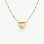 Knife-Edge Semi-Bezel Necklace