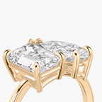 The Toi et Moi Emerald and Pear Yellow Gold Engagement Ring