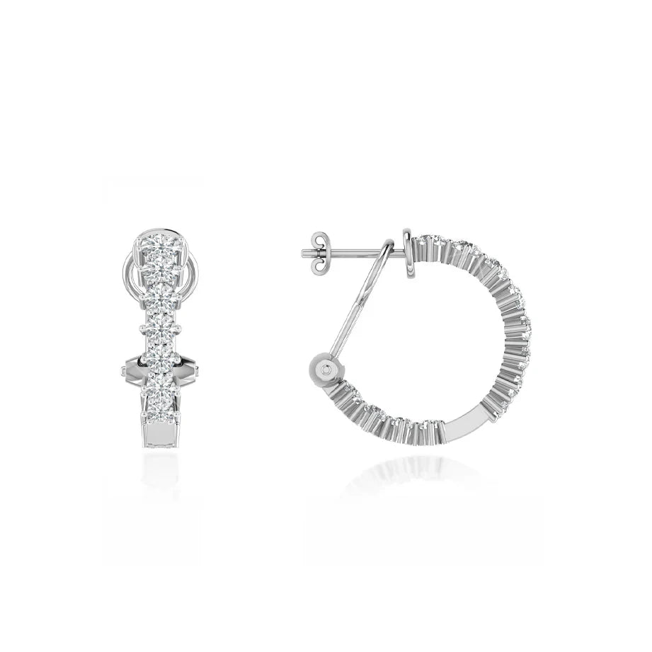 Timeless Lab Diamond Earrings 18k White Gold