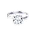Tulip Solitaire Engagement Ring 14K White Gold