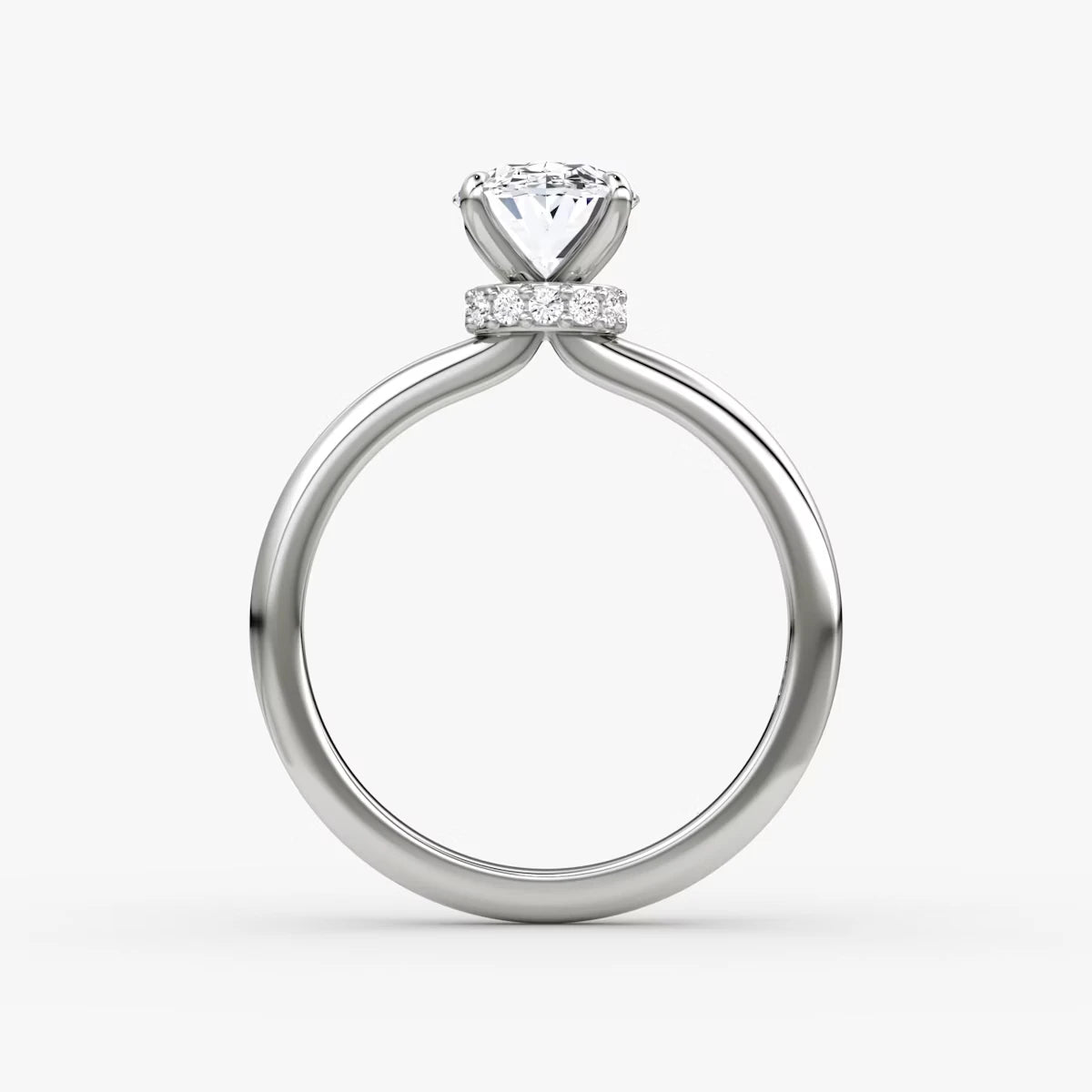 The Veiled Halo Oval Yellow Gold Engagement Ring