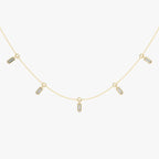 Floating Baguette Station Necklace
